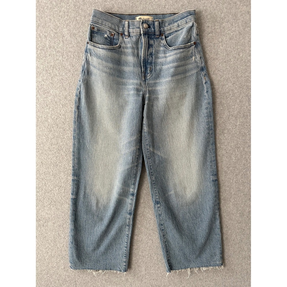 Madewell Perfect Vintage Wide-Leg Crop Jean Womens 26 Blue Light Wash NWOT